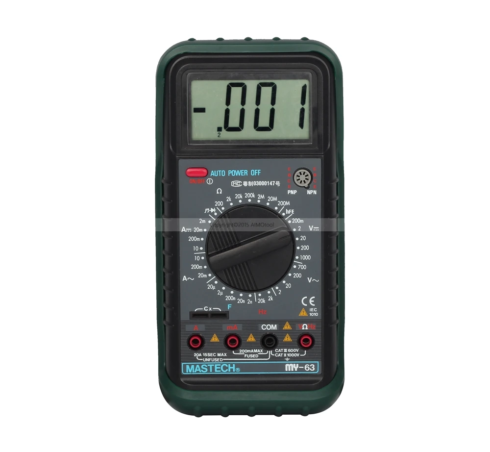MASTECH MY63 Handheld LCD Digital Multimeter DMM w/Capacitance ...
