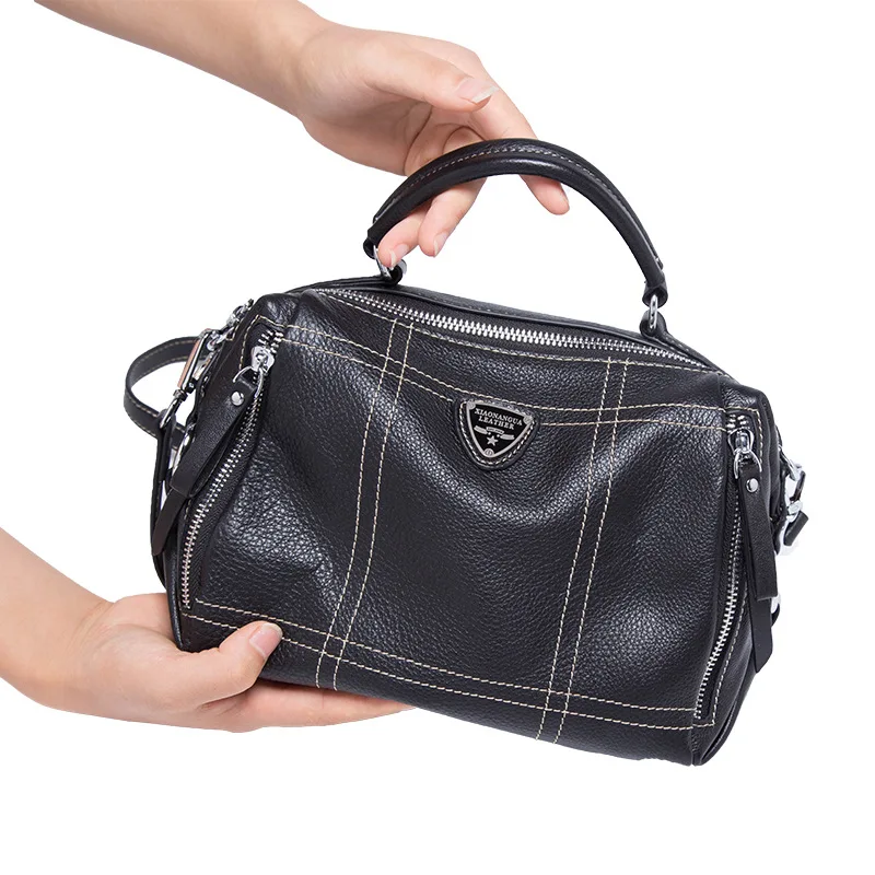 

100%Genuine leather Women Bags Fashion Large Capacity Shoulder Bags Famous Brand Ladies Crossbody Bag Cow Totes Bolsas Feminina