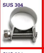 8,8 мм-24,1 мм, 304 нержавеющая сталь зажим для одного уха, Зажимная лента регулируемые зажимы, C014
