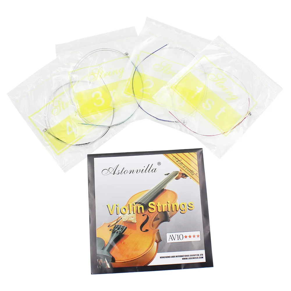 

4pcs A Set of Violin Strings E-A-D-G Steel Core Nickel Silver Wound Exquisite Stringed Musical Instrument Parts Accessories