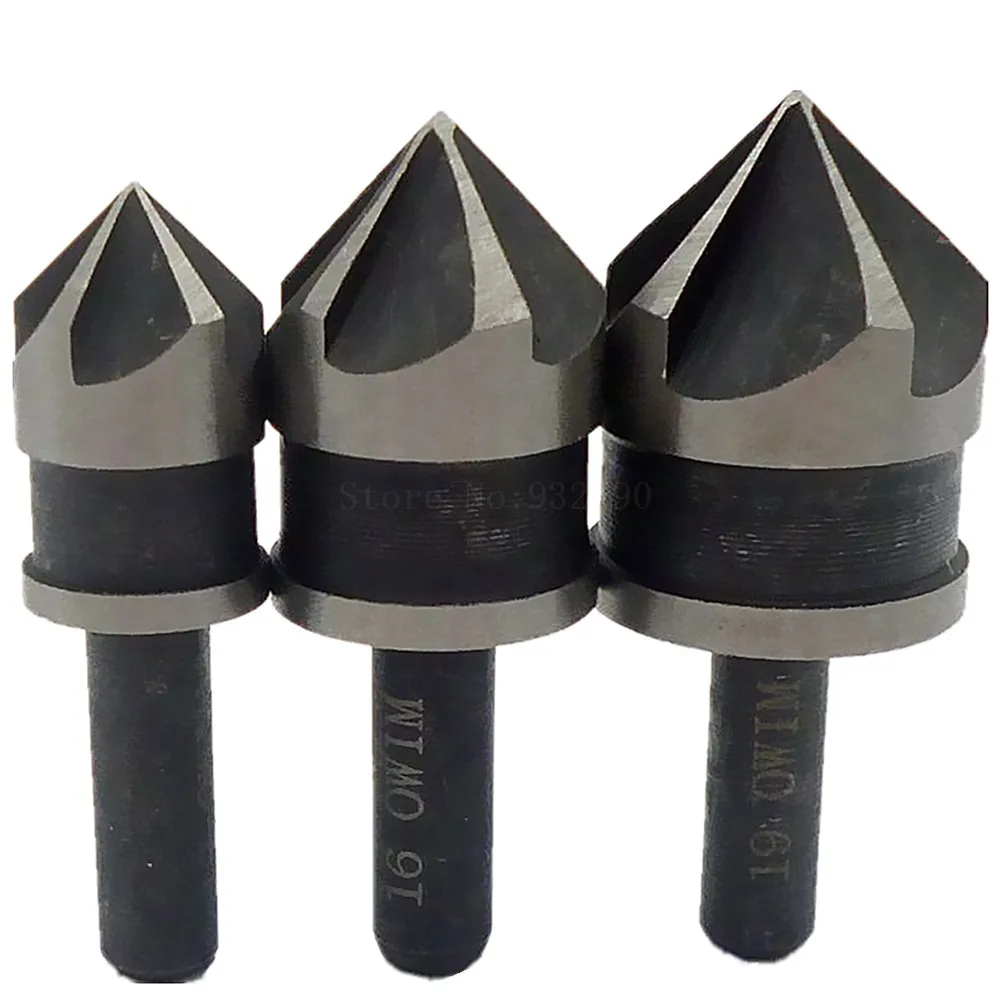 Buy 3pc 12mm 16mm 19mm Countersink Bore Set 5 Flutes
