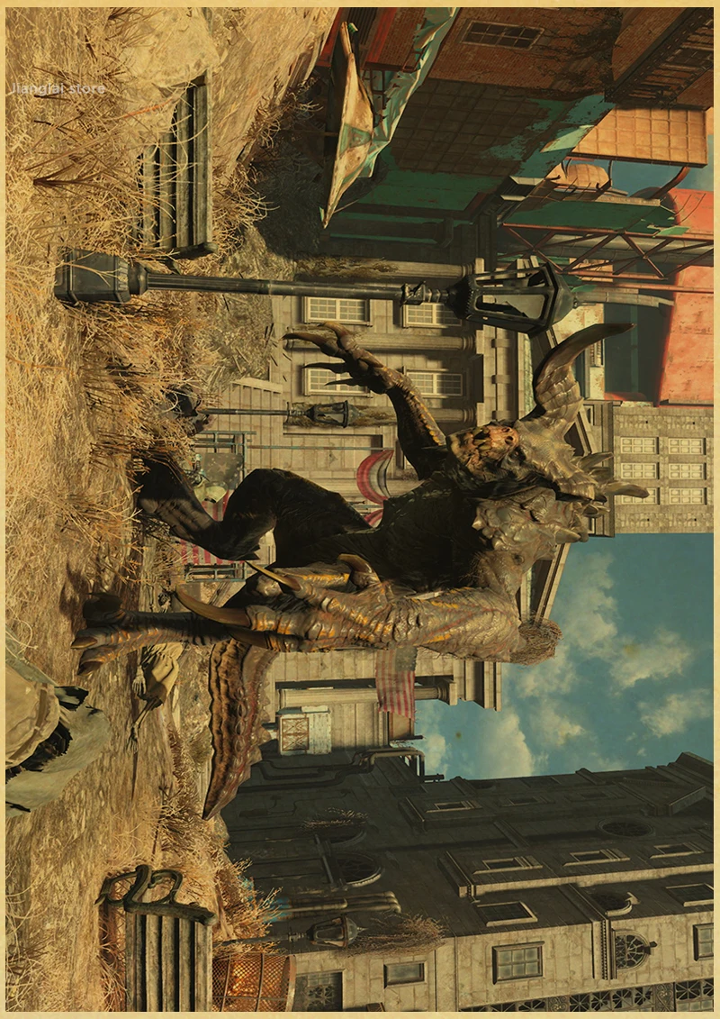 Fallout 3 4 игровой Плакат Украшение для домашнего интерьера крафт-игра плакат Рисунок основные наклейки на стену - Цвет: M037