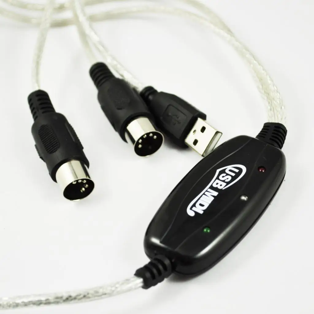 Хорошая сделка USB Midi кабель адаптер для музыкальной клавиатуры к ПК ноутбук XP Vista Mac