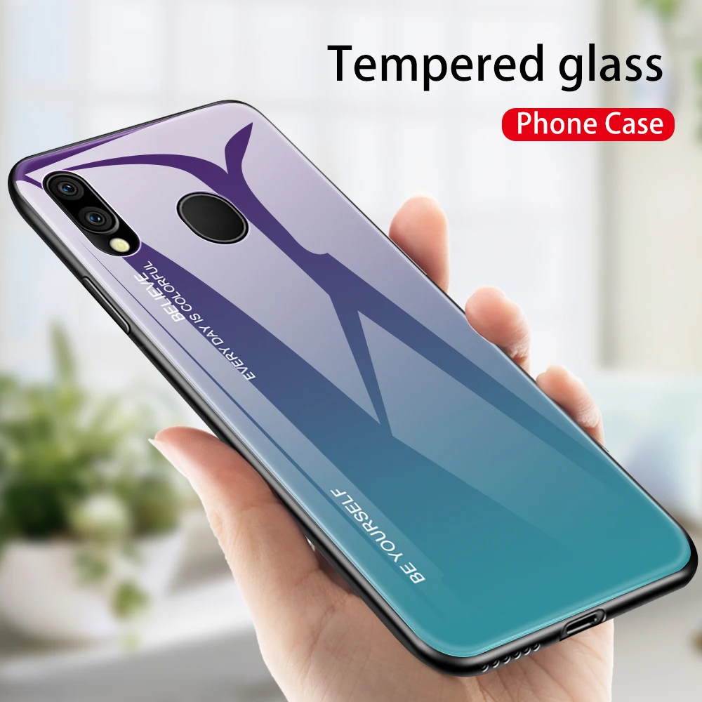 Чехол из закаленного стекла для Samsung Galaxy M20 M10 A30 A50 A60 мягкая силиконовая рамка с