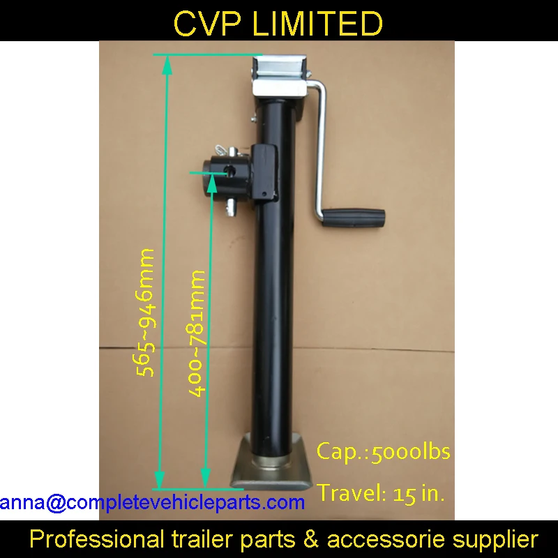 Side Wind 5000 lbs Pipe Mount Swivel Jack Round Pipe Mount Swivel