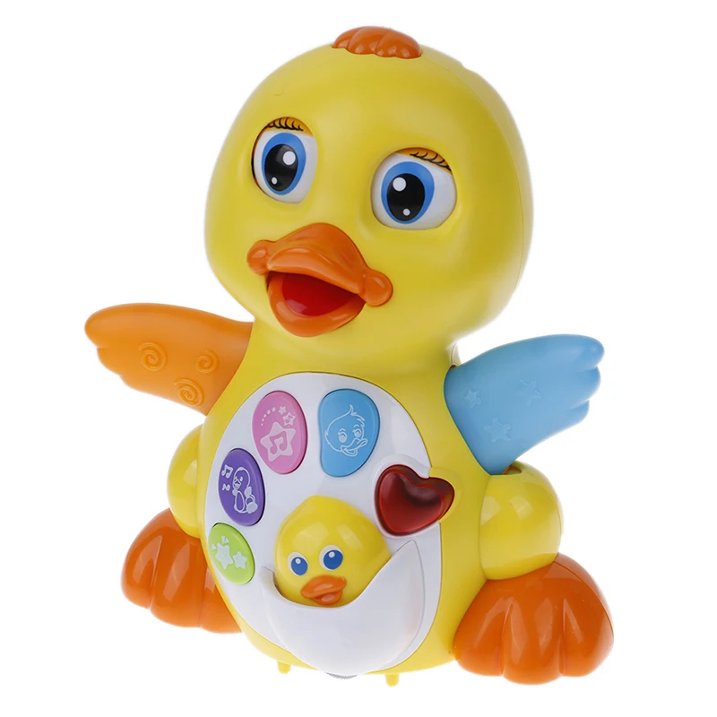 1 шт. детские игрушки EQ хлопки желтая утка младенец Brinquedos Bebe электрические универсальные игрушки для детей от 1 до 3 лет