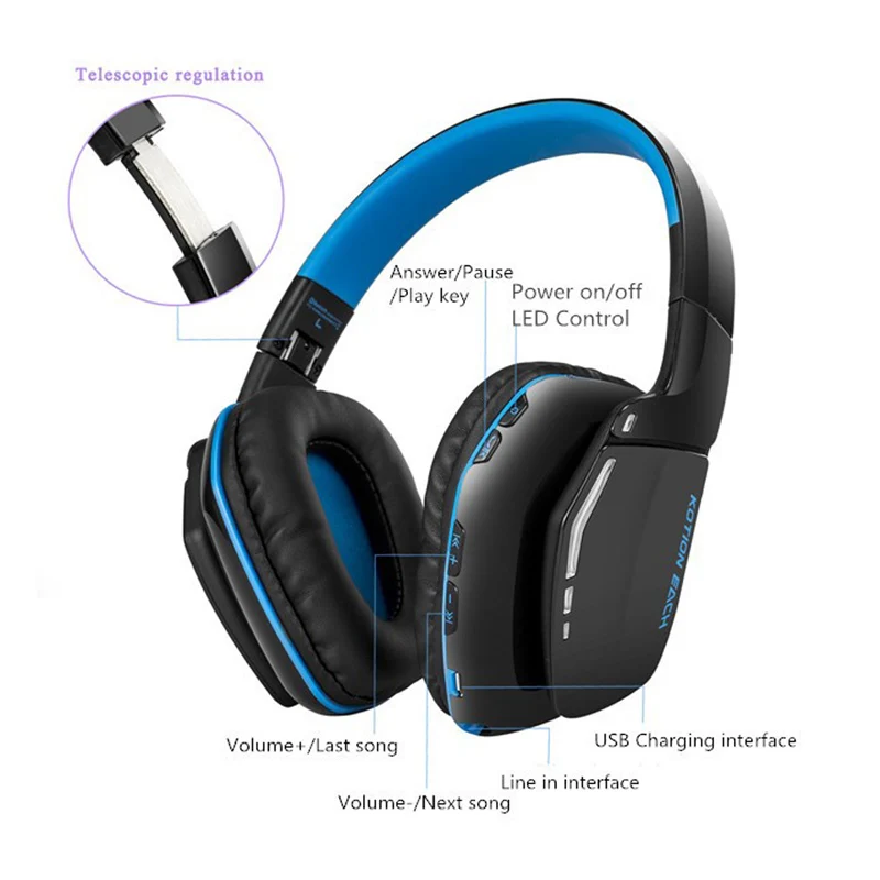 Игровые наушники KOTION B3506 Беспроводной Bluetooth складной Best стерео гарнитура с