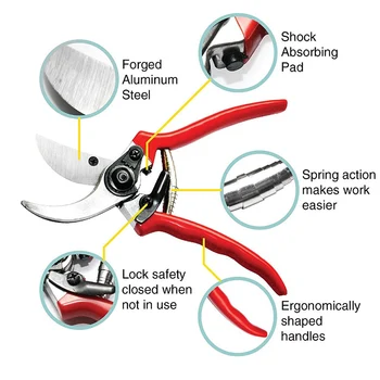 

Stainless Steel Pruning Shears with Ergonomic Handle for Tree Trimmering JDH99
