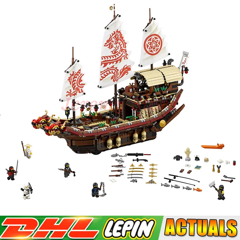

Lepin 06057 The Destiny`s Bounty Set Assemblage 2345Pcs Ship Series Compatible LegoINGlys 70618 Building Blocks Bricks Toys