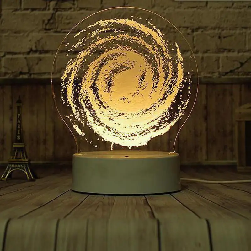 3D лампа в виде звезды три цвета 3d светильник светильники Luminaria De Mesa Veilleuse Enfant