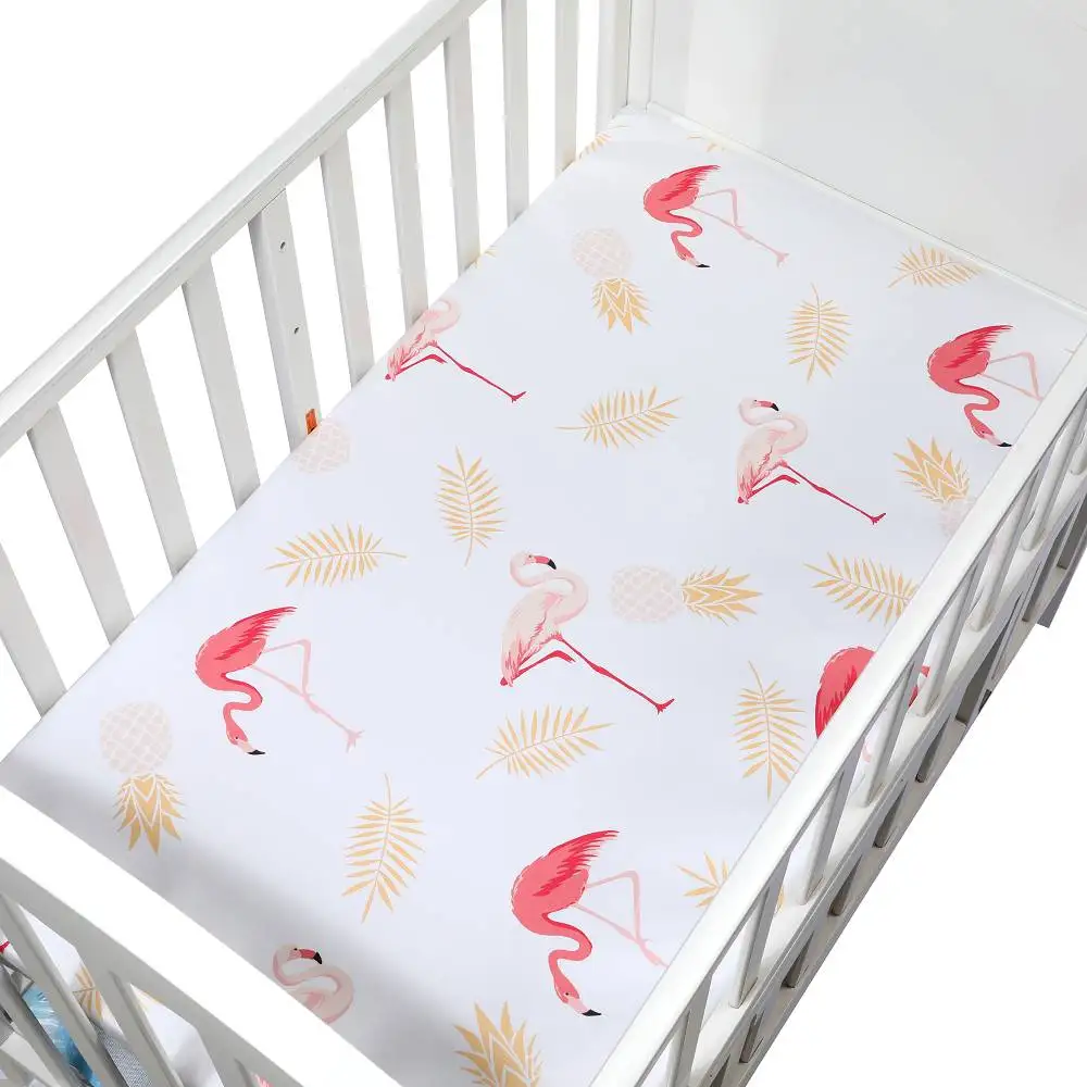 130cm*70cm Crib Fitted Sheets Soft Baby Bed Mattress Covers Newborn Toddler Bedding Set Stretchy Jersey Cotton Kids Cot Sheet