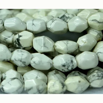 

Discount Natural Genuine Howlite Lace White Stone Nugget Loose Beads Hand Cut Free Form 8-10mm Fit Jewelry DIY Necklace 02740