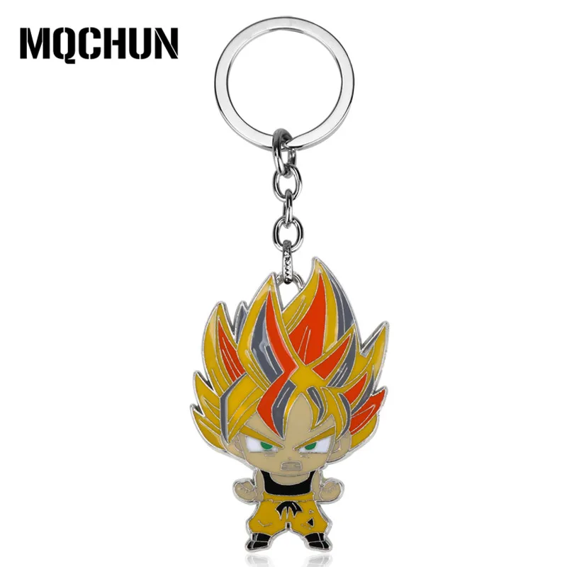 Dragon Ball Keychain Super Saiyan Goku Fashion Cartoon Anime Car