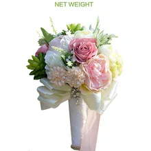 Свадебные цветы красное вино синее Королевское для подружки невесты Свадебные букеты Искусственные розы свадебный букет