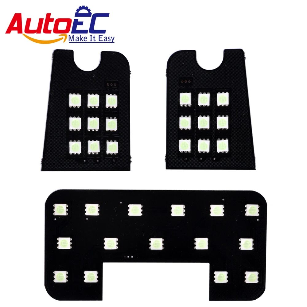 

AutoEC 3pcs/Set Car LED Reading Light Fit Interior Dome Map Reading Light For Hyundai Mistra Avante #LDK49