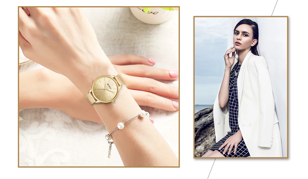 Горячая мода простой стиль Новый CURREN дамы браслет часы Женское платье наручные часы кварцевые женские часы подарки relogios feminino