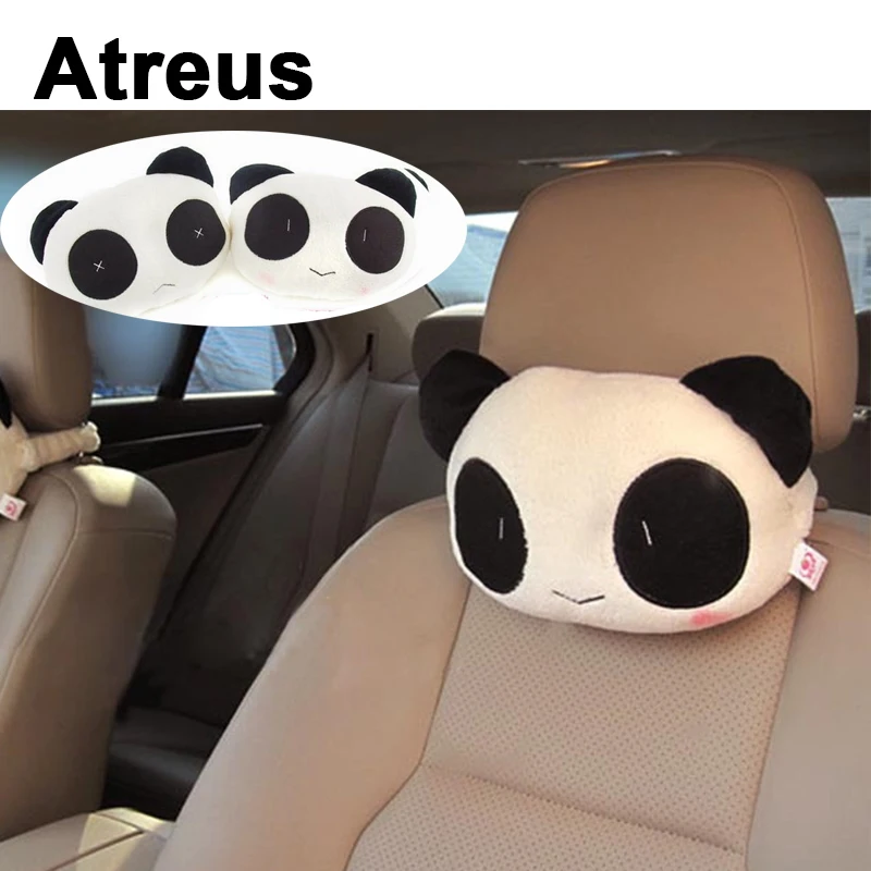 

Atreus Cartoon Cute Panda Car Neck Headrest Auto Waist Pillow For Lexus Honda Civic Opel astra h j Kia Rio Ceed Volvo Fiat 500