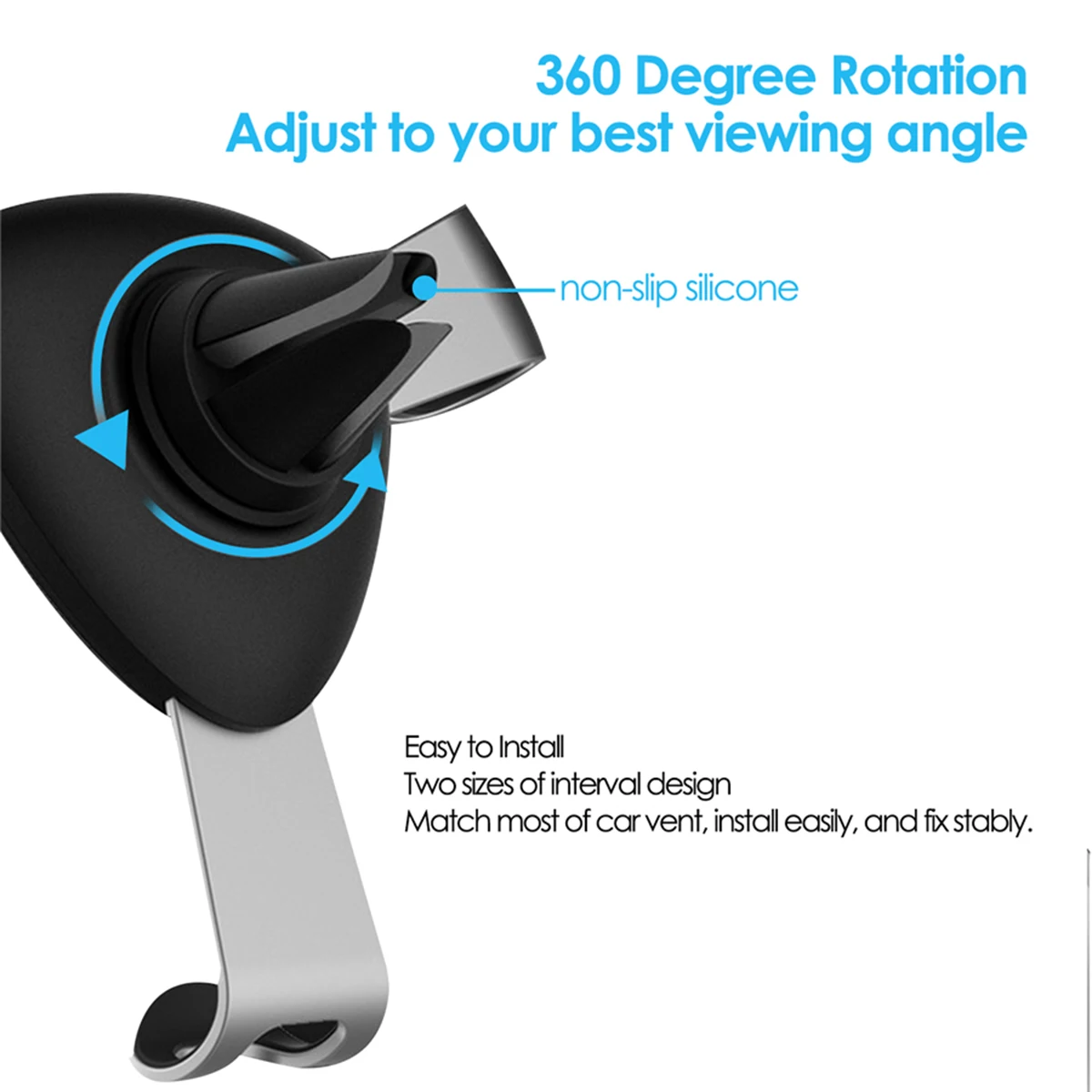 360 градусов Регулируемый автомобильный держатель телефона клип металлический Универсальный Автомобильный вентиляционный держатель CD слот подставка держатель для iPhone 8 X