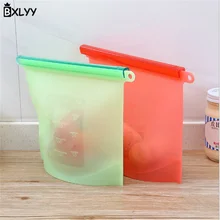 BXLYY Горячая силиконовая сумка для хранения пищевых продуктов вакуумная упаковка еды Ziplock пакеты суп замороженные продукты хранения кухонные аксессуары. 9