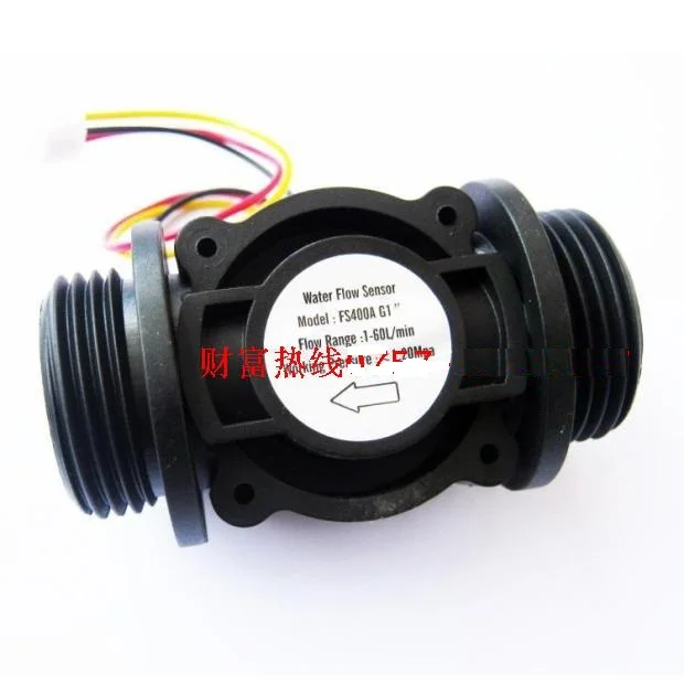 

Free shipping 1-60L/min G1 water flow hall effect sensor switch flowmeter DN25