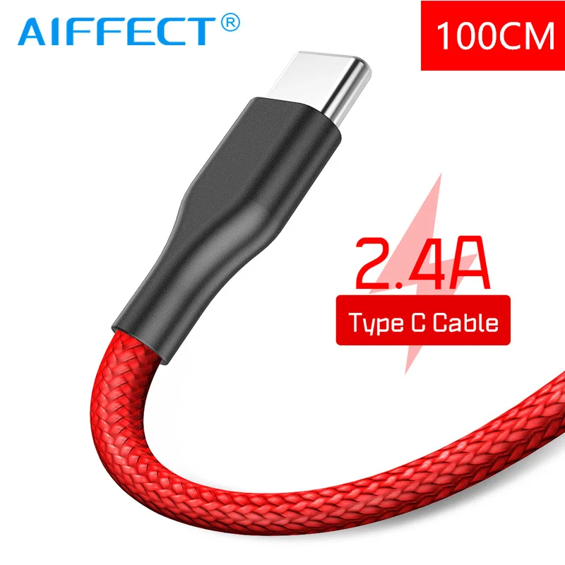 AIFFECT автомобильное USB зарядное устройство Quick Charge 3,0 2,0 зарядное устройство для мобильного телефона 2 порта USB быстрое автомобильное зарядное устройство для iPhone samsung зарядное устройство для планшета - Тип штекера: Type-C Cable 100CM