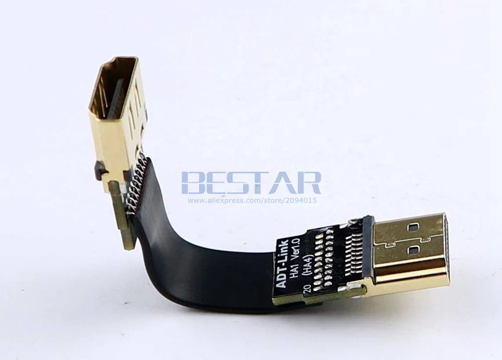 FPV Micro HDMI Mini HDMI угловой переходник 5 см-2 м лента гибкой печатной платы HDMI 2,0 экранированный плоский кабель 4 k 60 Гц для аэрофотосъемка