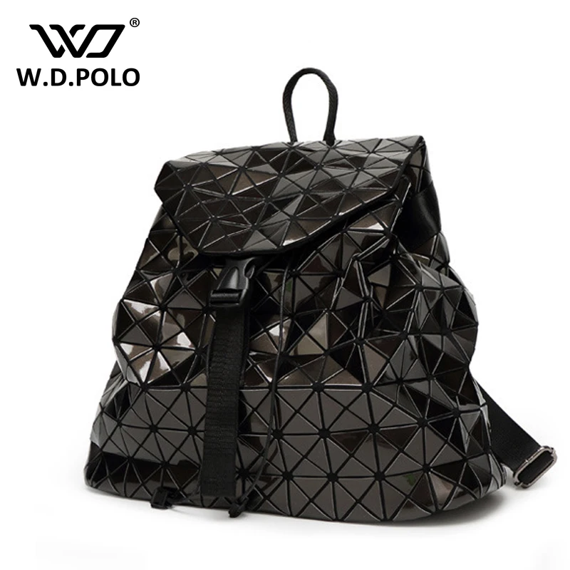 WDPOLO Women s PVC Leather high chic brand design backpack easy matching lady hand bags bling