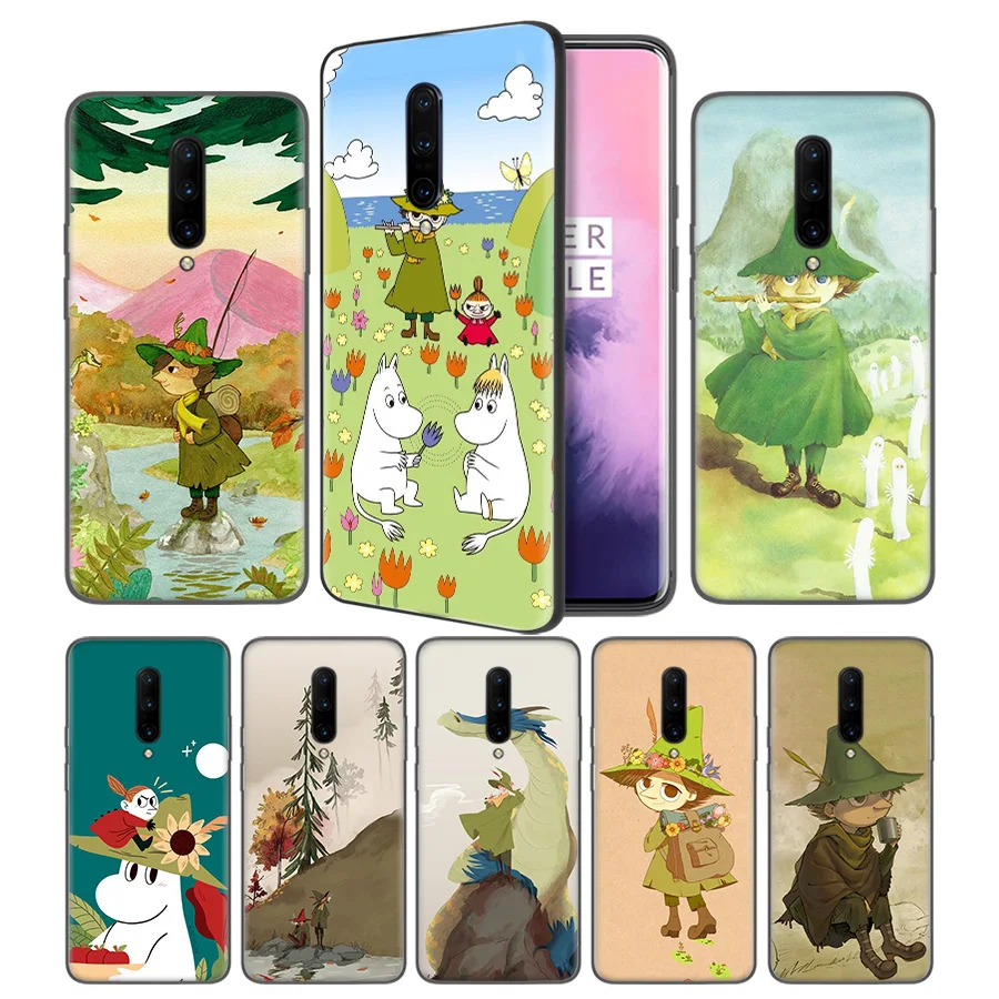 snufkin and little my Soft Black Silicone Case Cover for font b OnePlus b font 6