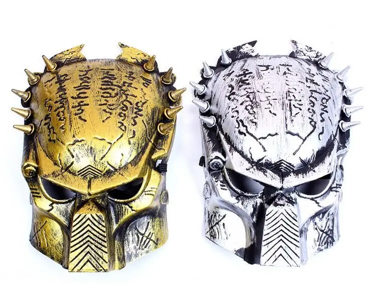 

Iron warrior Masks Man Supper Alien Predator Mask Warrior Movie Prop avpr lone Wolf full face party Halloween Mask EMS GIFT