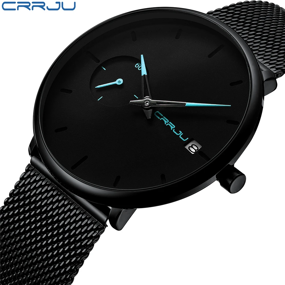 Relogio Masculino Crrju модные мужские часы Топ бренд класса люкс кварцевые повседневные