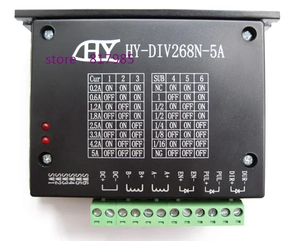 Новый ЧПУ одноосевой TB6600 HY-DIV268N-5A 0 2-5A двухфазный гибридный контроллер шагового
