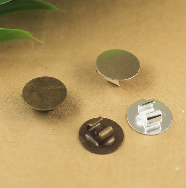 

50pcs/lot Hair Jewelry Settings 12mm Blank Base Bezel Trays for 12mm Cabochon Cameo Leather Cord Making Retro Head Wear DIY
