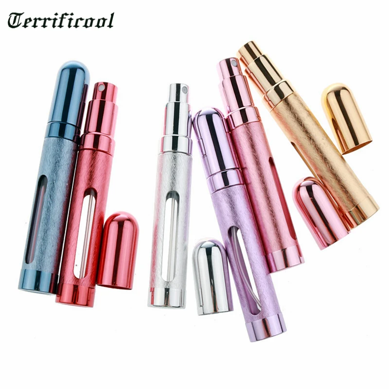 

12ml Travel Perfume Spray Bottle Portable Aluminum Atomizer Perfumes Refillable Empty Bottles Women Cosmetics Sprays Container