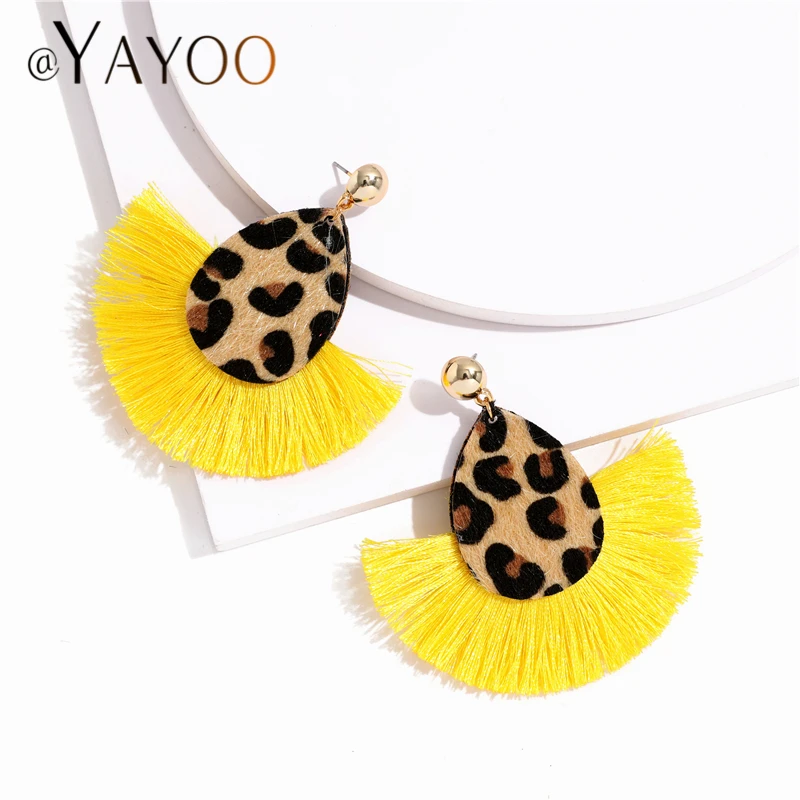 

Za Charm Leopard Earring Female Brincos 2019 Christmas Earrings For Women Wedding Big Statement Long Earings Fashion Jewelry