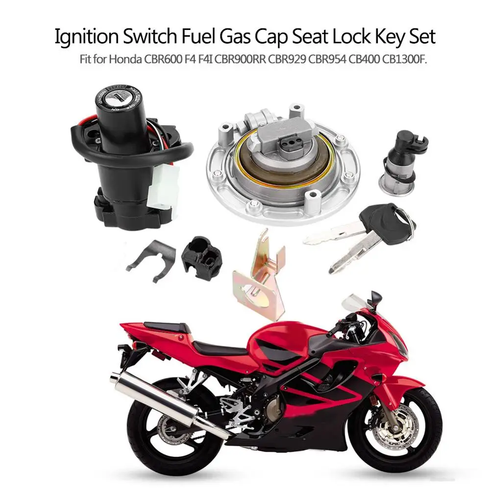 HONDA CBR1100XX 99 03 06 CB900 CB919 02 07 Motorcycle Ignition Switch Fuel Gas Cap Seat Lock Set For Honda CBR600F4/F4i 