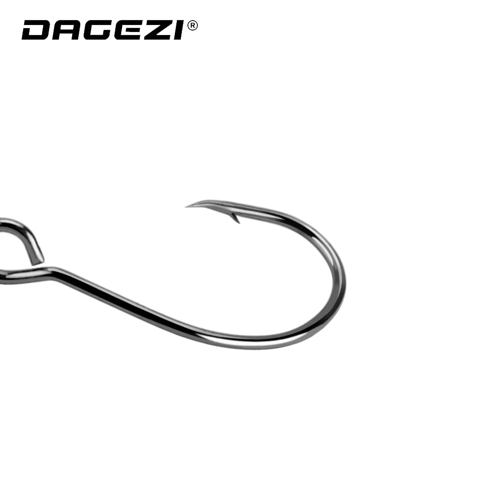 DAGEZI الكربون الصلب الصيد هوك 25 قطعة/الوحدة #4-#12 الخطافات Pesca دائم الشائكة هوك ل الكارب صندوق معالجة الصيد
