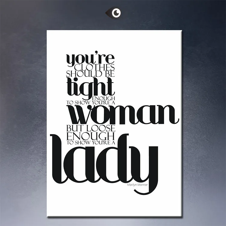 marilyn monroe quote Poster wall Art Picture Prints on Canvas painting