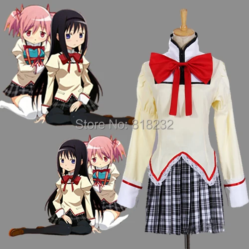 

Школьная форма Puella Magi Madoka Magica Kaname Madoka /Akemi Homura, платье аниме, костюмы для косплея