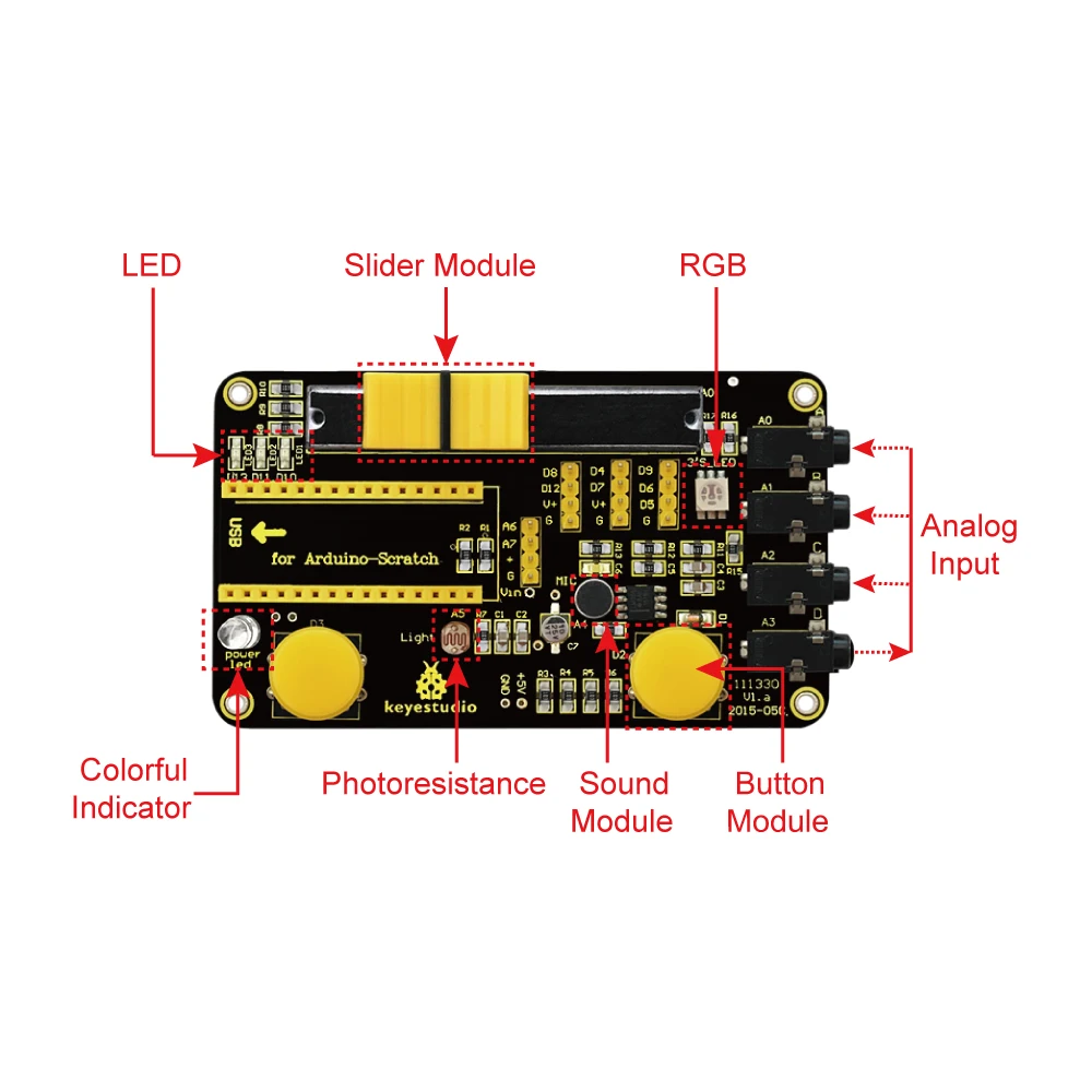 Keyestudio скретч комплект для Arduino образование стартер с скретч доска+ CH340 нано доска+ PDF лист данных