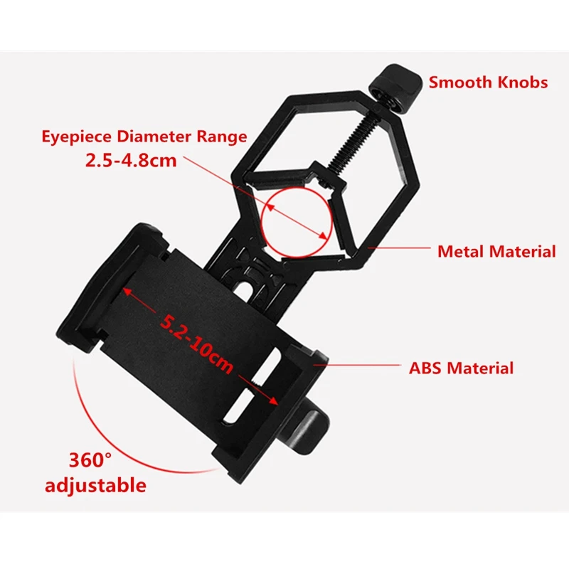 Портативный держатель для телефона крепление бинокулярный микроскоп Зрительная труба ТЕЛЕСКОП клип кронштейн адаптер Универсальный для мобильных телефонов