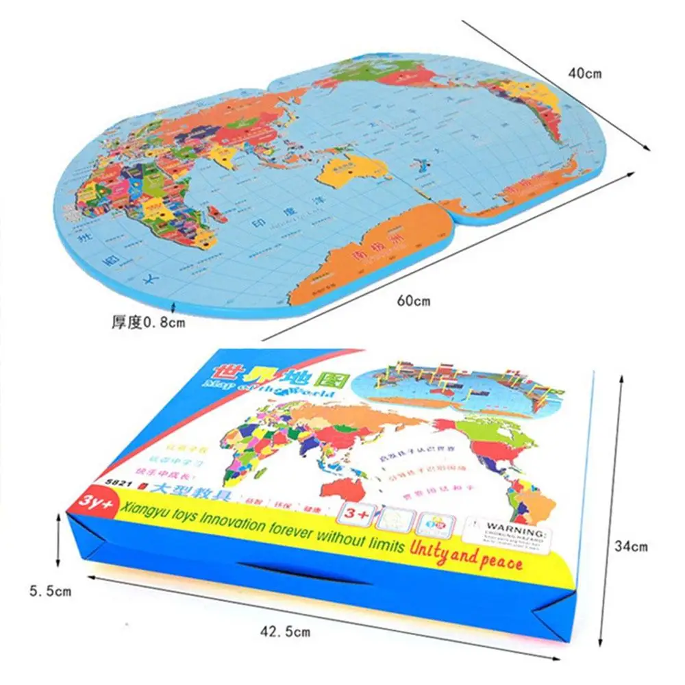 Geographic страна с флагом 3D деревянные головоломки карта мира игрушка снятия стресса Национальный флаг Дети Обучающие игрушки