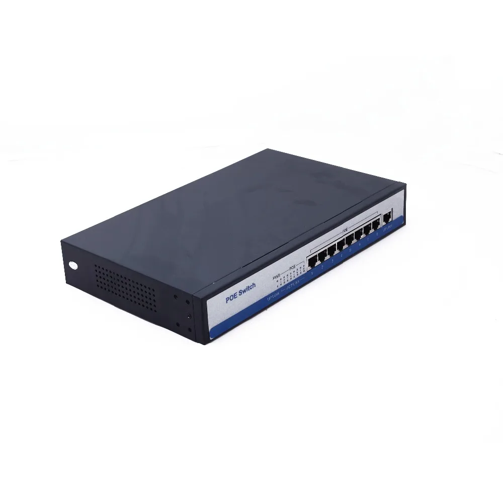 POE коммутатор HY01 на 100 Мбит/с 8 портов IEEE802.3af/at 50 В 3 А 150 Вт источник питания для HD IP