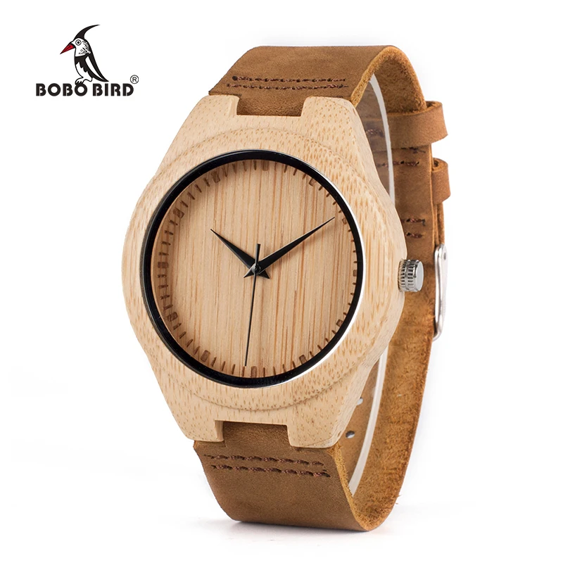 

Часы наручные BOBO BIRD WF18 Miyota с механизмом, классические деревянные часы из мягкой кожи и бамбука для мужчин и женщин, деревянная Подарочная коробка под заказ