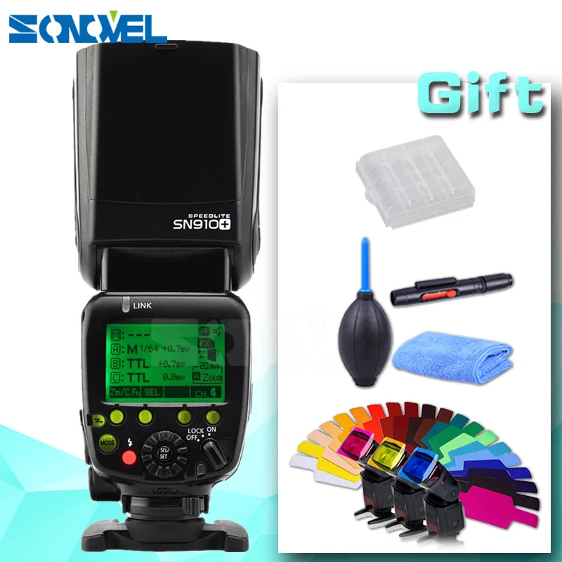 

Shanny SN910+ Master Flash i-TTL High Speed Sync 1/8000s GN60 Flashgun Speedlite for Nikon DSLR D800 D610 D750 Camera