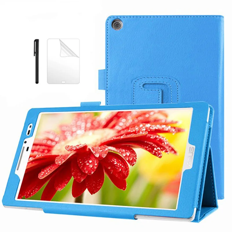 

Litchee PU Leather Case For ASUS ZenPad 7.0 Z370 Z370C Z370CG Z370CL 7 inch stand cover for ASUS Zenpad 7.0 Tablet Case+flim+Pen