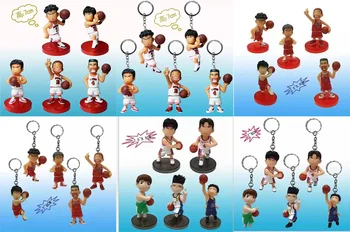 

Basketball Comic Anime Inoue Takehiko Slam Dunk SHOHOKU Hanamichi Sakuragi Rukawa Kaede 8cm Figure Key Chain