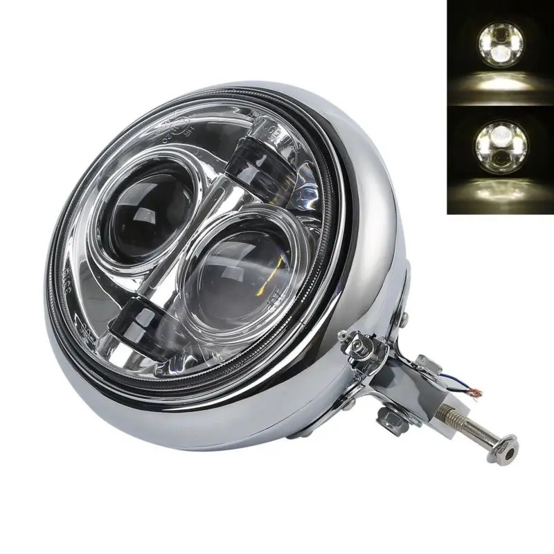 

7" LED Headlight Bulb Bucket Assembly For Harley Softail Fatboy 1986-11 FLSTF FLST Motorcycle