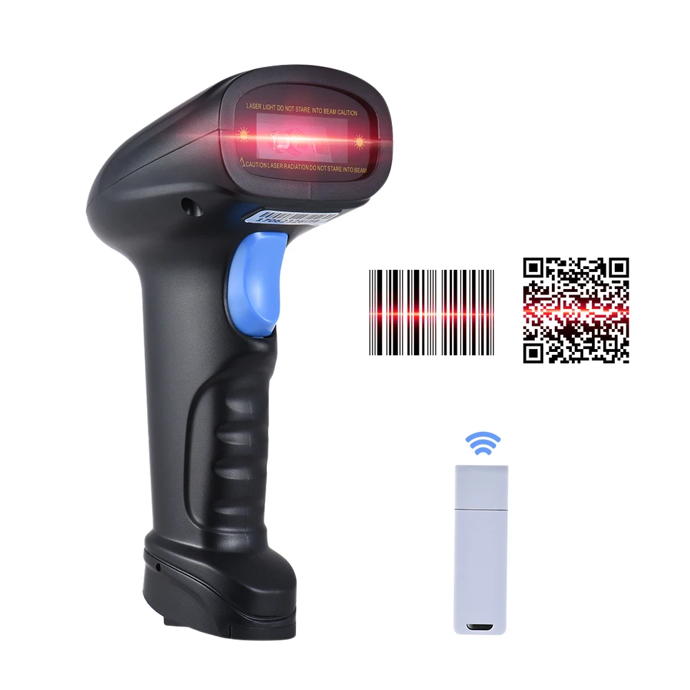 Ручной беспроводной сканер штрих кода 2 4G 1D/2D/QR считыватель с USB приемником