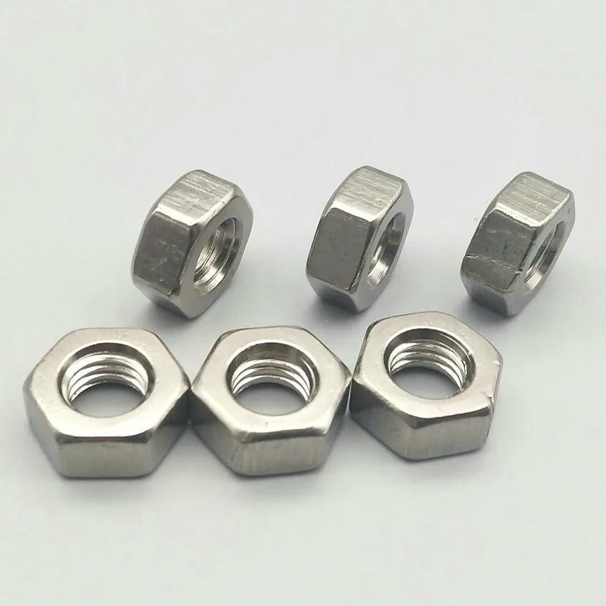 

12/120pcs M3 M4 M5 M6 M8 M10 M12 M14 M16 M18 M20 Titanium Nut Original Ti Color Not Polished Ti Nuts Grade 2 Ti Nut Ti Fastener