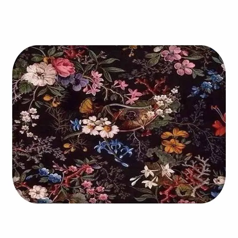 New Fashion Welcome Floor Mats Plant Flowers Bird Printed Bathroom Kitchen Rug Front Doormats For Living Room Anti-Slip Tapete